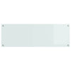 Keittiön välitila 2 pcs Valkoinen 120 x 40 cm karkaistu lasi