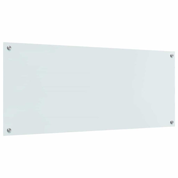 Keittiön välitila 2 kpl Valkoinen 120 x 50 cm karkaistu lasi