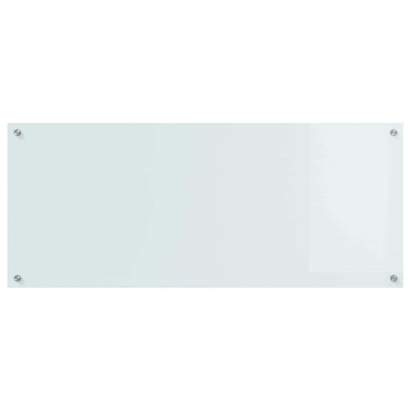Keittiön välitila 2 kpl Valkoinen 120 x 50 cm karkaistu lasi