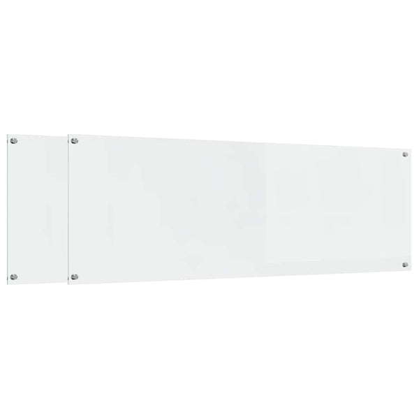 Keittiön välitila 2 pcs Läpinäkyvä 120 x 40 cm karkaistu lasi