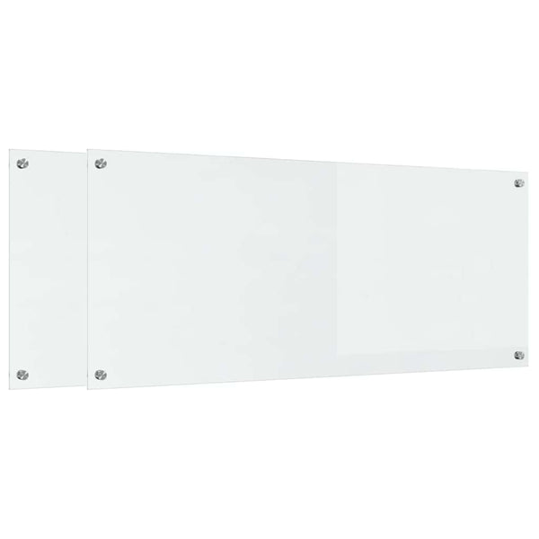 Keittiön välitila 2 pcs Läpinäkyvä 120 x 50 cm karkaistu lasi
