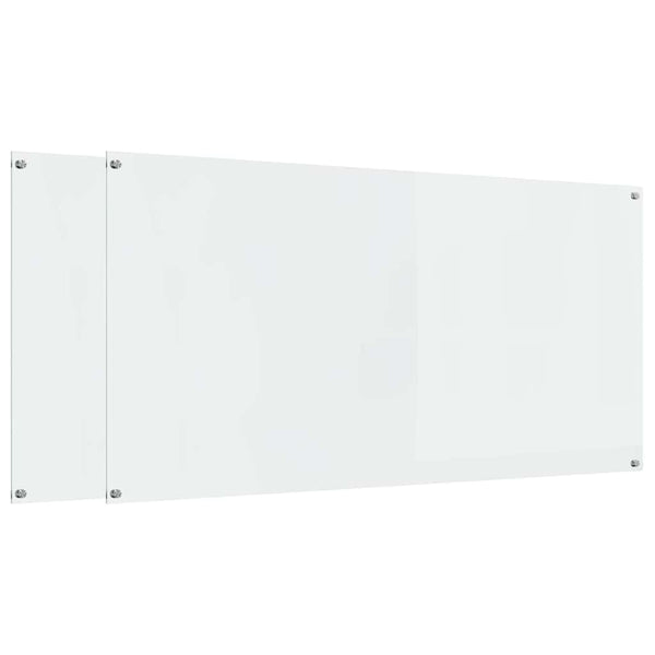 Keittiön välitila 2 kpl Läpinäkyvä 120 x 60 cm karkaistu lasi
