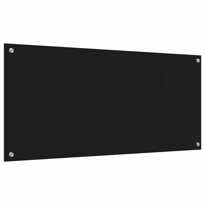 Musta keittiön suojapaneeli Simioara 110x50cm (2 pcs karkaistu lasi)