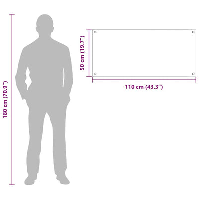 Musta keittiön suojapaneeli Simioara 110x50cm (2 pcs karkaistu lasi)