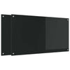 Musta keittiön suojapaneeli Cali 110x60cm (2 pcs karkaistu lasi)