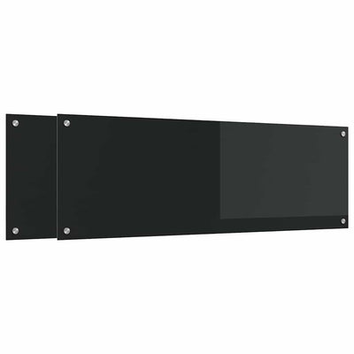 Musta keittiön suojapaneeli Zuzsanna 120x40cm (2 pcs karkaistu lasi)