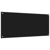 Musta keittiön suojapaneeli Peciowsky 120x50cm (2 pcs karkaistu lasi)