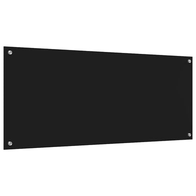 Musta keittiön suojapaneeli Peciowsky 120x50cm (2 pcs karkaistu lasi)