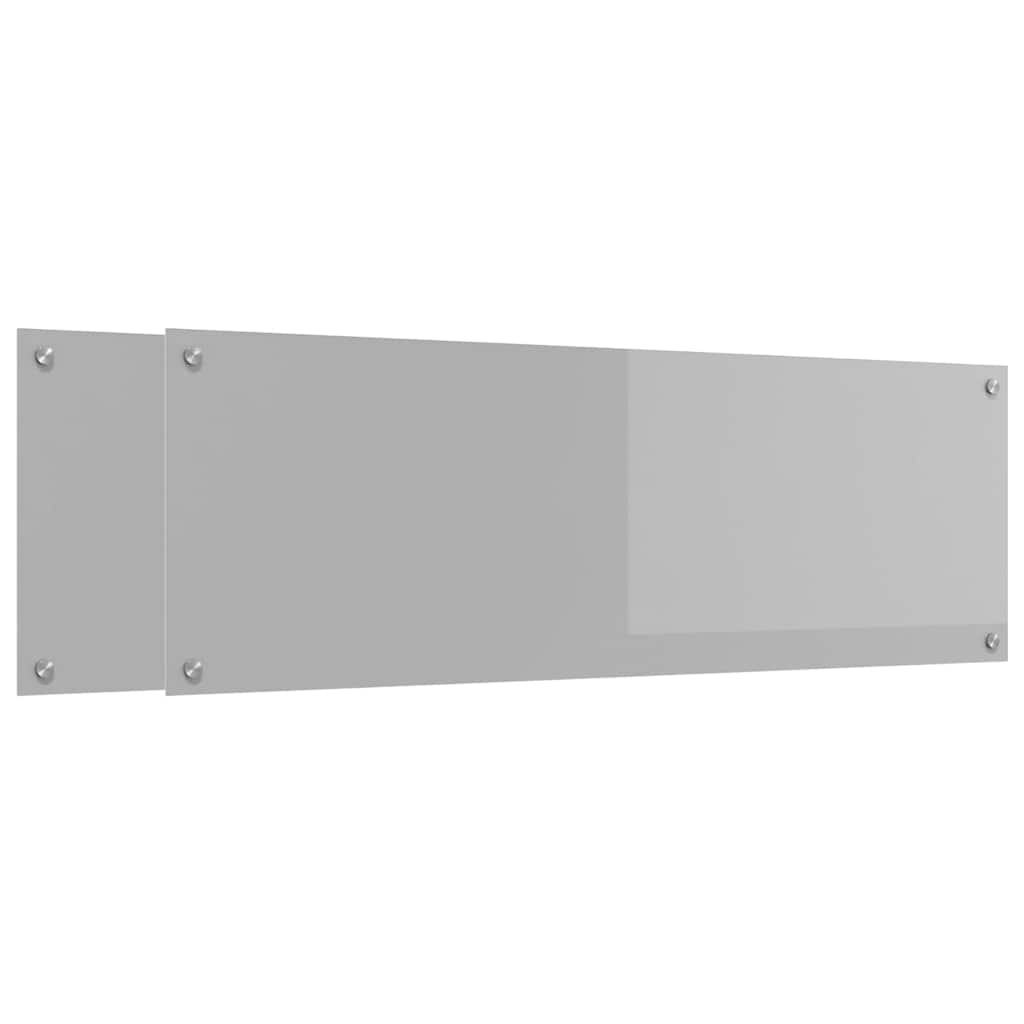 Keittiön välitila 2 pcs Vaaleanharmaa 120 x 40 cm