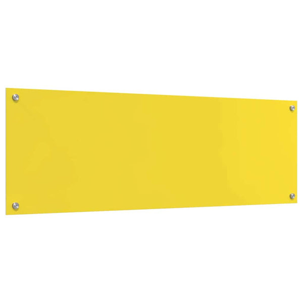 Keittiön välitila 2 pcs Keltainen 120 x 40 cm karkaistu lasi