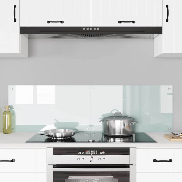Keittiön suojapaneeli 2 pcs Valkoinen 70 x 40 cm karkaistu lasi