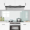 Keittiön suojapaneeli 2 pcs Valkoinen 80 x 60 cm karkaistu lasi