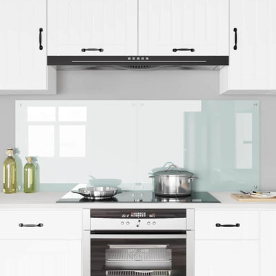 Valkoinen keittiön suojapaneeli Sabihan 80x60x0.8cm (karkaistu lasi)