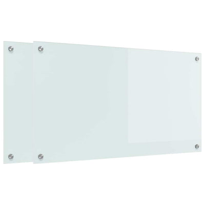 Valkoinen keittiön suojapaneeli Auratei 90x50x0.8cm (karkaistu lasi)