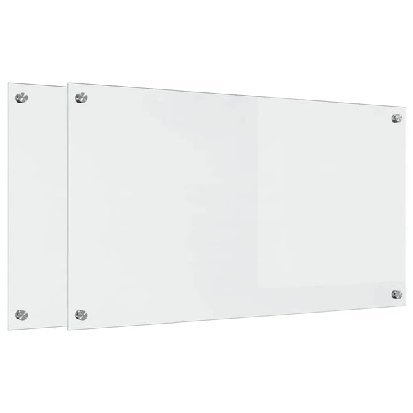 Keittiön suojapaneeli 2 kpl Läpinäkyvä 50 x 90 cm