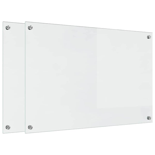 Keittiön suojapaneeli 2 kpl Läpinäkyvä 60 x 90 cm