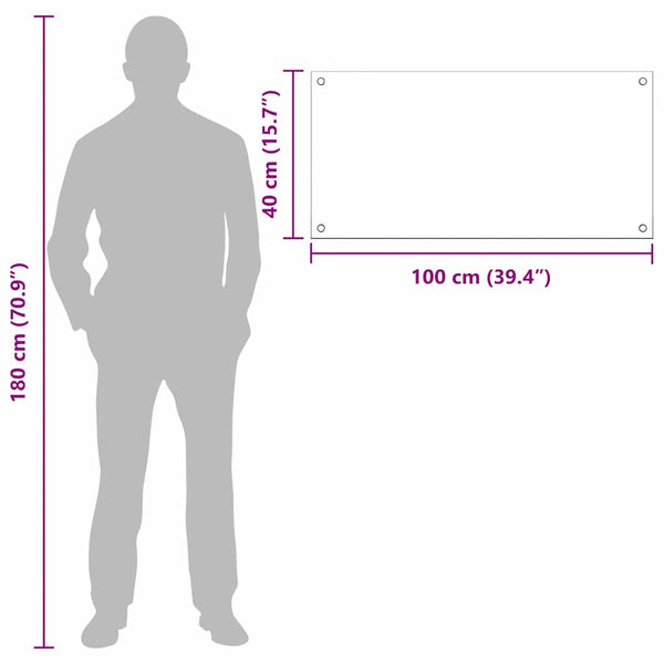 Keittiön suojapaneeli 2 kpl Läpinäkyvä 100 cm x 40 cm