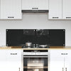 Keittiön suojapaneeli 2 pcs Musta 70 x 40 cm karkaistu lasi