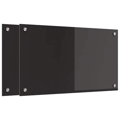 Musta keittiön suojapaneeli Soodi 70x40x0.8cm (karkaistu lasi)