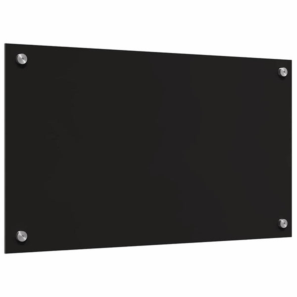 Keittiön suojapaneeli 2 pcs Musta 70 x 40 cm karkaistu lasi