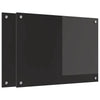 Keittiön suojapaneeli 2 pcs Musta 70 x 50 cm karkaistu lasi