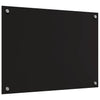 Keittiön suojapaneeli 2 pcs Musta 70 x 50 cm karkaistu lasi