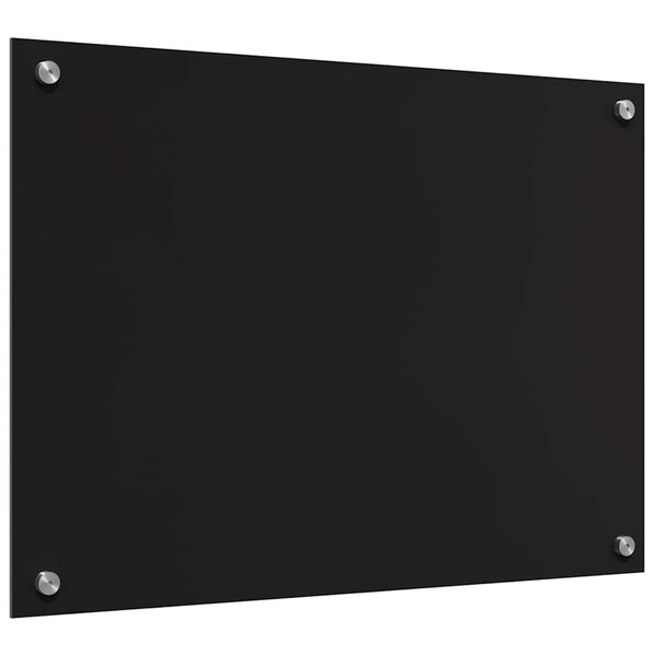 Keittiön suojapaneeli 2 pcs Musta 70 x 50 cm karkaistu lasi