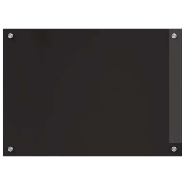 Keittiön suojapaneeli 2 pcs Musta 70 x 50 cm karkaistu lasi