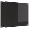 Keittiön suojapaneeli 2 pcs Musta 70 x 60 cm karkaistu lasi