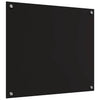 Keittiön suojapaneeli 2 pcs Musta 70 x 60 cm karkaistu lasi