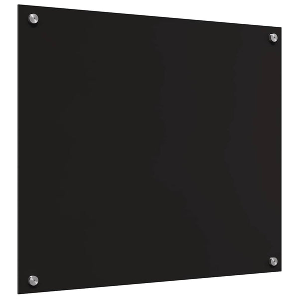 Keittiön suojapaneeli 2 pcs Musta 70 x 60 cm karkaistu lasi