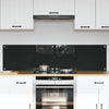 Keittiön suojapaneeli 2 pcs Musta 80 x 40 cm karkaistu lasi