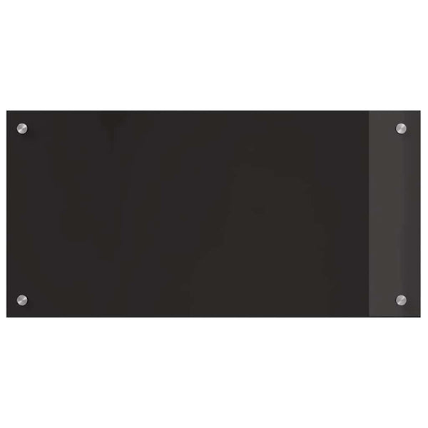 Keittiön suojapaneeli 2 pcs Musta 80 x 40 cm karkaistu lasi