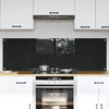 Keittiön suojapaneeli 2 pcs Musta 80 x 50 cm karkaistu lasi