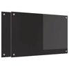 Keittiön suojapaneeli 2 pcs Musta 80 x 50 cm karkaistu lasi