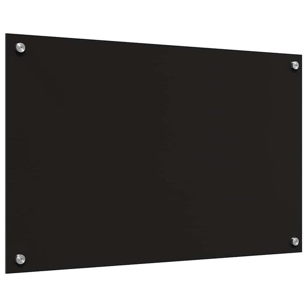 Keittiön suojapaneeli 2 pcs Musta 80 x 50 cm karkaistu lasi