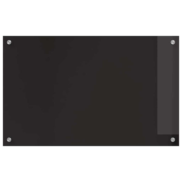 Keittiön suojapaneeli 2 pcs Musta 80 x 50 cm karkaistu lasi
