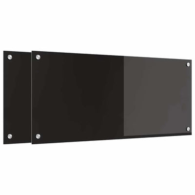Musta keittiön suojapaneeli Sinogevia 90x40x0.8cm (karkaistu lasi)