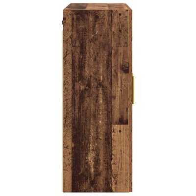 Seinälle asennettavat kaapit 2 pcs Vanha Puu 69,5 x 34 x 90 cm