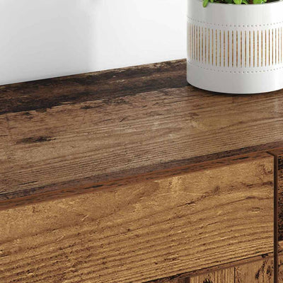 Seinälle asennettavat kaapit 2 pcs Vanha Puu 69,5 x 34 x 90 cm