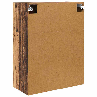 Seinälle asennettavat kaapit 2 pcs Vanha Puu 69,5 x 34 x 90 cm