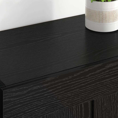 Seinälle asennettavat kaapit 2 pcs Musta tammi.