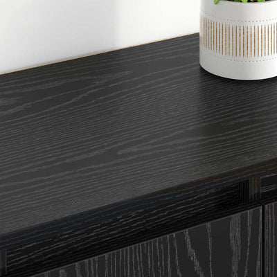 Sivupöydät 2 pcs Musta tammi. 60 x 35 x 70 cm Tekninen puu