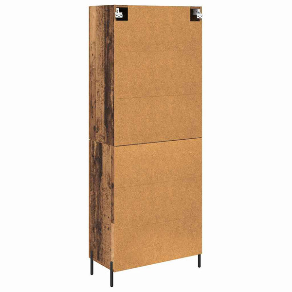 Korkea kaappi 2 pcs Vanhaa Puu Tekninen puu