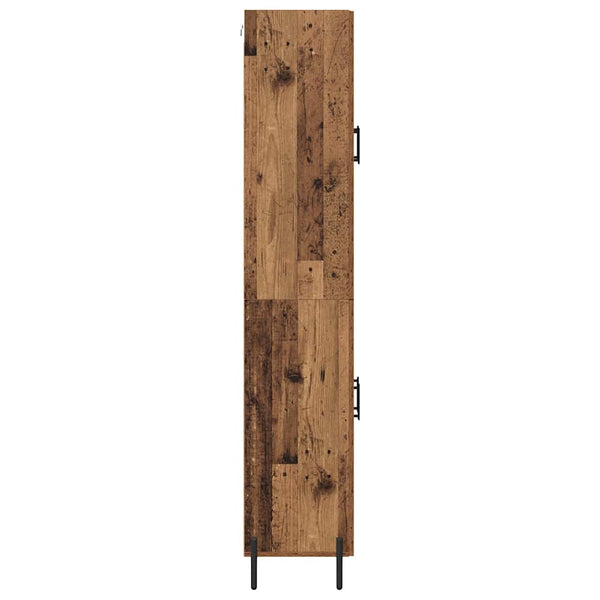 Korkea kaappi 2 pcs Vanhaa Puu Tekninen puu