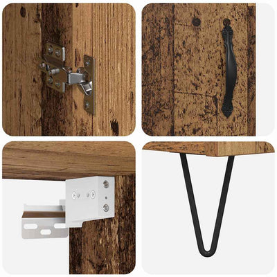 Korkea kaappi Vanha Puu 69,5 x 34 x 180 cm Tekninen puu