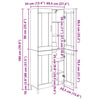 Korkea kaappi Vanha Puu 69,5 x 34 x 180 cm Tekninen puu