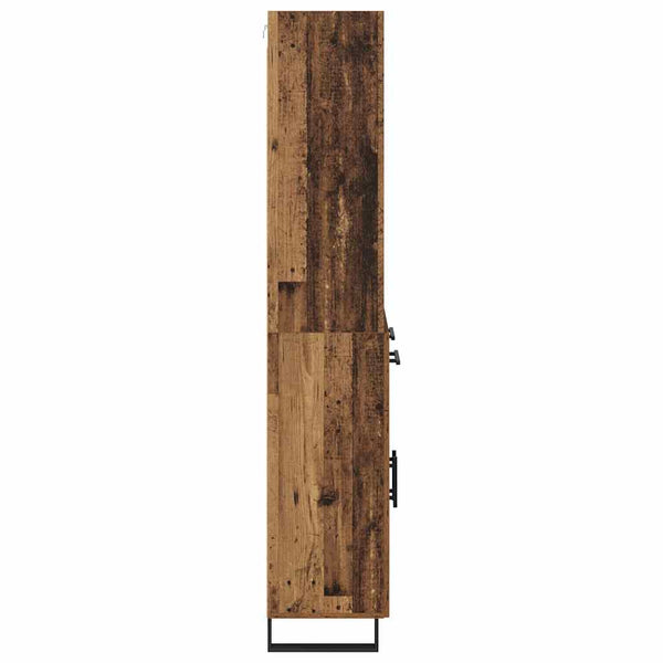 Vanha puu korkea kaappi 180 cm 69,5 x 34 cm Tekninen puu