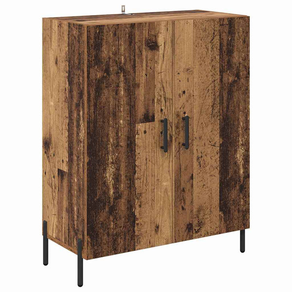 Korkea kaappi 180 cm x 69,5 cm x 32,5 cm Vanhan Puun väri Tekninen puu