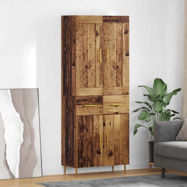 Korkea kaappi Vanha Puu 69,5 x 34 x 180 cm Tekninen puu